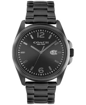 Мужские часы greyson с браслетом из нержавеющей стали 41 мм COACH, черный