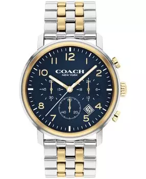 Мужские часы harrison с двухцветным браслетом из нержавеющей стали 42 мм COACH, мульти