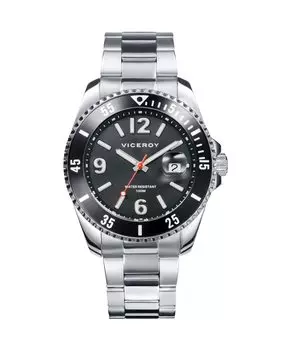 Мужские часы Heat 3 стальные стрелки Viceroy, серебро