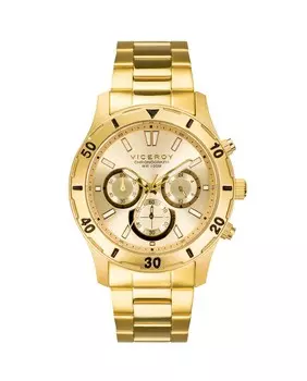 Мужские часы Heat из золотистой IP-стали с хронографом Viceroy, золотой
