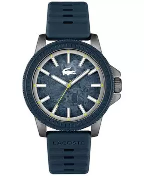 Мужские часы Highkey Blue с силиконовым ремешком, 43 мм Lacoste, синий