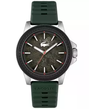 Мужские часы Highkey Khaki на силиконовом ремешке, 43 мм Lacoste, бежевый