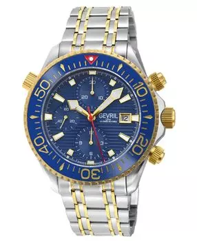 Мужские часы Hudson Yards швейцарские автоматические двухцветные SS IPYG с браслетом из нержавеющей стали 43 мм Gevril