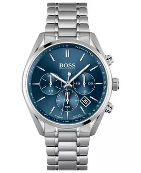 Мужские часы HUGO с хронографом и браслетом из нержавеющей стали, 44 мм BOSS
