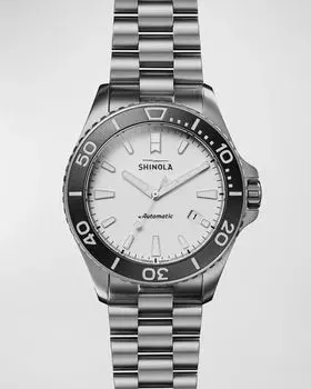 Мужские часы Ice Monster с титановым браслетом 43 мм Shinola, цвет Silver