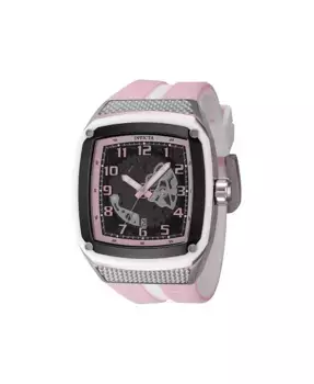 Мужские часы Invicta Racing Quartz 48069 с многофункциональным циферблатом розового и металлического цвета, черный
