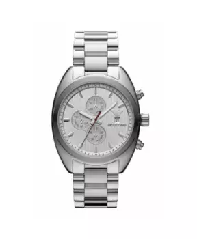 Мужские часы из нержавеющей стали кварцевые серебро Emporio Armani, серый