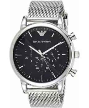 Мужские часы из нержавеющей стали кварцевые серебро Emporio Armani, серый