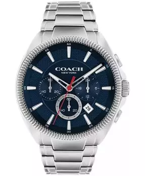 Мужские часы Jackson серебристого цвета с браслетом из нержавеющей стали, 45 мм COACH, серый