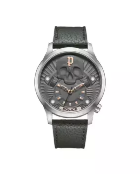 Мужские часы Jet PEWJA2227703 из кожи с черным ремешком Police, черный