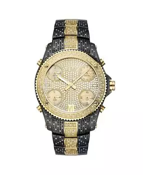 Мужские часы Jet Setter Diamond (2 карата) из нержавеющей стали с черным ионным покрытием Jbw