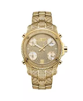 Мужские часы Jet Setter Platinum Series с бриллиантами (3 карата t.w.), позолоченная нержавеющая сталь 18 карат, 50 мм Jbw