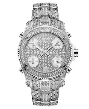 Мужские часы Jet Setter Platinum Series, серебристые из нержавеющей стали, 50 мм Jbw