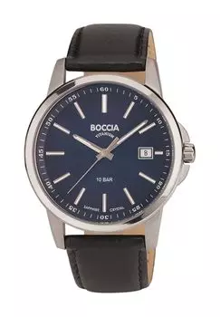 Мужские часы Классик 3633-01 BOCCIA, цвет Schwarz Silber