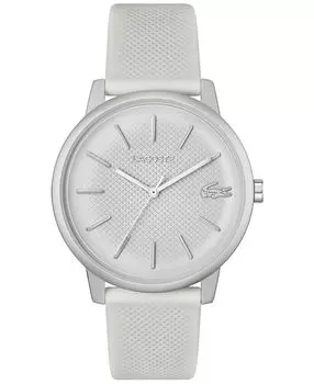 Мужские часы L 12.12 с белым силиконовым ремешком 42 мм Lacoste