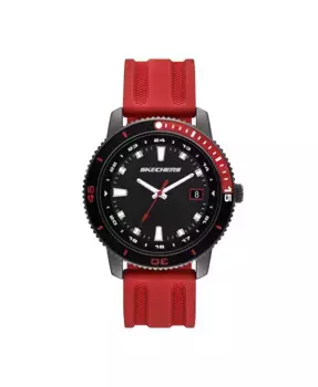 Мужские часы Lachman Three-Hand Date, черный сплав Skechers, красный