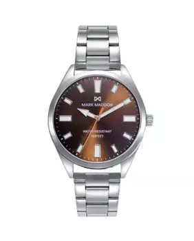 Мужские часы Marais со стальным корпусом и браслетом Mark Maddox, серебряный