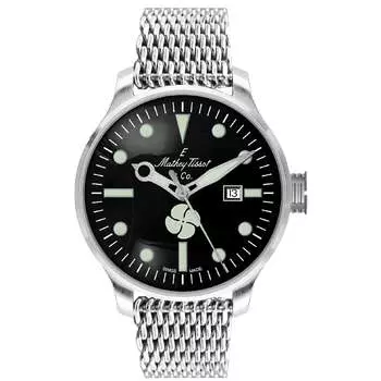 Мужские часы Mathey Tissot Elica с черным циферблатом