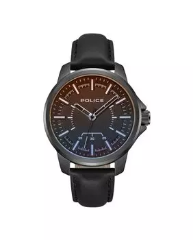 Мужские часы Mensor PEWJA0004802 из кожи и черного ремешка Police, черный