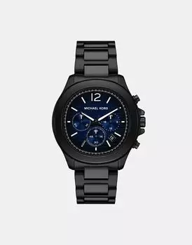 Мужские часы Michael Kors Sage с хронографом, черные, из нержавеющей стали - ЧЕРНЫЕ