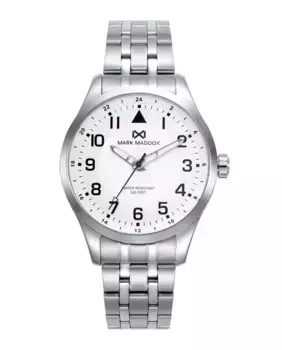 Мужские часы Mission со стальным корпусом и браслетом Mark Maddox, серебряный