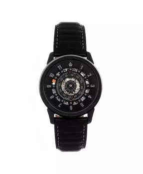 Мужские часы Monterey со скелетонизированным кожаным ремешком - синий Reign, черный