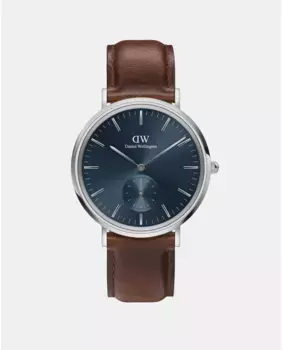 Мужские часы Multi Eye DW00100709 из коричневой кожи Daniel Wellington, коричневый