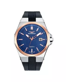 Мужские часы на силиконовом ремешке коллекция Caractere Sandoz, черный