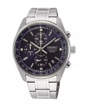 Мужские часы Neo Sports SSB377P1 со стальным и серебряным ремешком Seiko, серебро