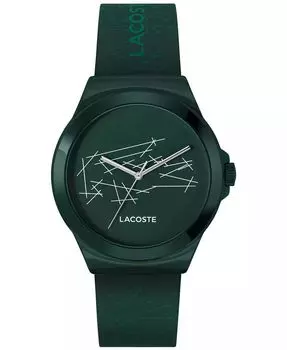 Мужские часы Neocroc с зеленым силиконовым ремешком, 42 мм Lacoste, зеленый