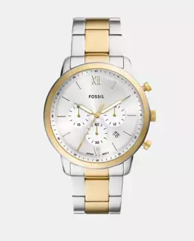 Мужские часы Neutra FS6112 двухцветный стальной хронограф Fossil, мультиколор