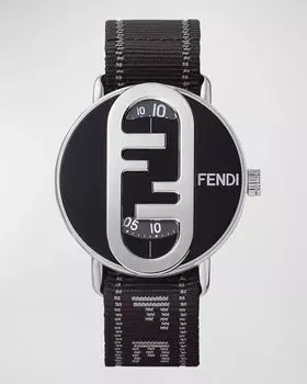 Мужские часы O'Lock с нейлоновым ремешком, 42 мм Fendi, цвет Nero Grigio Nero