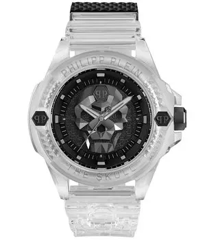 Мужские часы Philipp Plein The Kull с синтетическим кварцем и прозрачным силиконовым ремешком, мультиколор