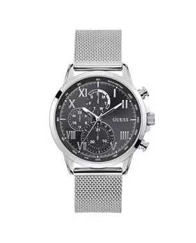 Мужские часы Porter W1310G1 со стальным и серебряным ремешком Guess, серебро