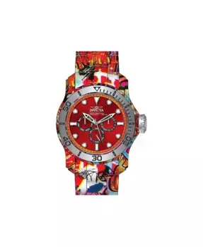 Мужские часы Pro Diver 47853 с кварцевым хронографом, черный, оранжевый, красный циферблат Invicta