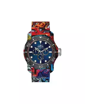 Мужские часы Pro Diver Quartz Chronograph 47856, черный корпус, синий циферблат Invicta, белый