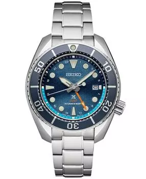 Мужские часы Prospex Sea Sumo Solar GMT с браслетом из нержавеющей стали, 45 мм Seiko