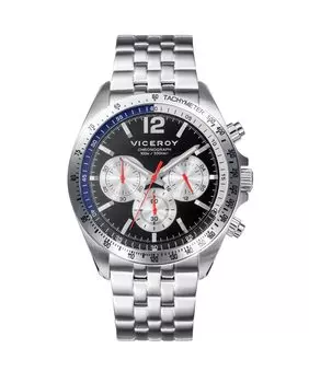 Мужские часы с хронографом из стали Magnum Viceroy, серебро