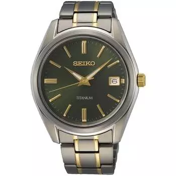 Мужские часы Seiko Essentials с зеленым циферблатом