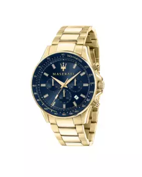 Мужские часы Sfida R8873640008 из стали и золотого ремешка Maserati