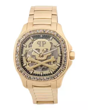 Мужские часы Skeleton Spectre с золотым браслетом Philipp Plein, цвет Gold
