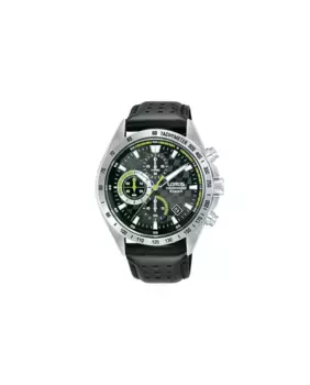 Мужские часы Sport man RM315JX9 из кожи с черным ремешком Lorus, черный