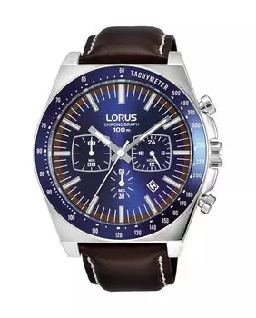 Мужские часы Sport man RT357GX9 из кожи и коричневого ремешка Lorus, коричневый