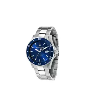 Мужские часы Stile R8853100036 из стали с серебряным ремешком Maserati, серебряный