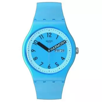 Мужские часы Swatch Proudly Blue с синим циферблатом