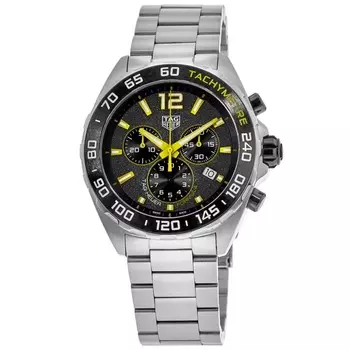 Мужские часы Tag Heuer Formula 1 Quartz Chronograph с серым циферблатом и стальным корпусом CAZ101AG.BA0842, серый
