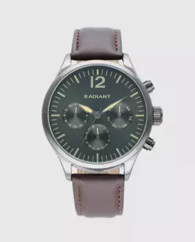 Мужские часы Team RA641702 из искусственной кожи с коричневым ремешком Radiant