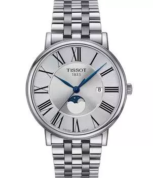 Мужские часы Tissot Carson Gent Premium с кварцевым хронографом и браслетом из нержавеющей стали, серебро