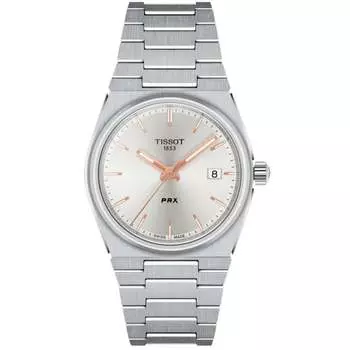 Мужские часы Tissot PRX с серебряным циферблатом