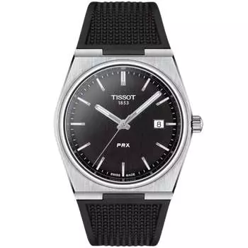 Мужские часы Tissot T-Classic PRX с черным циферблатом